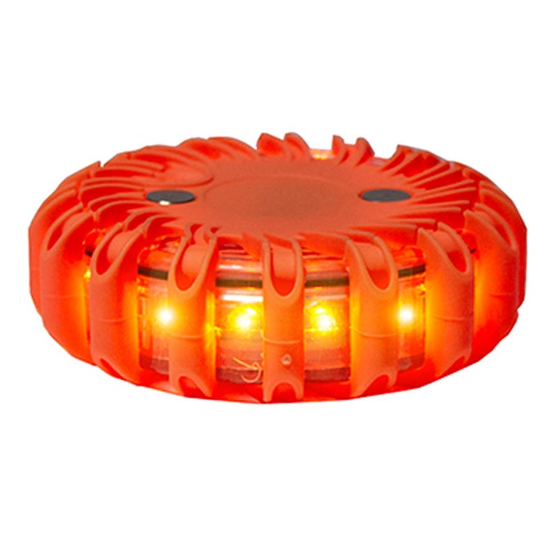 SpeedTech Lights 6 Pack of Rechargeable 16 LED Road Flare Disc Warning Beacon Emergency Flares for The Car, Truck, Bike, RV Vehicles - Roadside Emergency Kit w/Charger & Carrying Case Included - Image 5